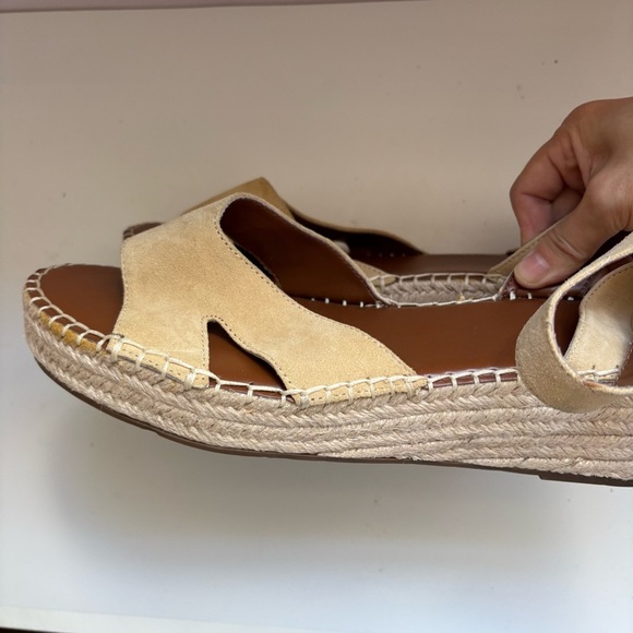 Franco Sarto Pellia Nude Platform‎ Straw Suede Sz 12M - Picture 6 of 8